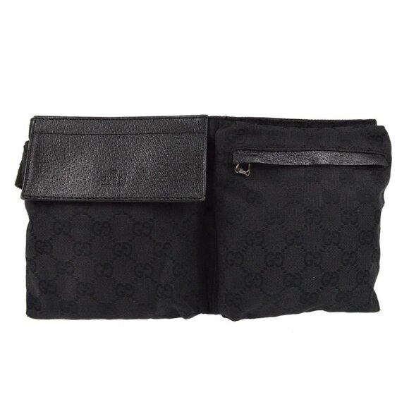 Gucci Black GG Waist Bum Bag - Picture 1 of 8